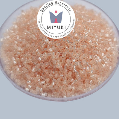 Japanese Miyuki seed beads Tube Delica Sold Per Pack of 10 grams, Peach Color