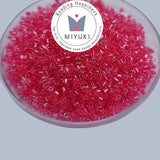 Japanese Miyuki seed beads Tube Delica Sold Per Pack of 10 grams, deep Pink Color