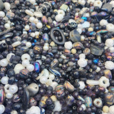 200 GRAMS PACK' ASSORTED PACK OF MIX AND MATCH BLACK AND WHITE BEADS