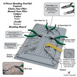 BEADING BOARD 8 PIECES TOOL KIT COMBO SOLD BY PER KIT