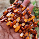 1 Line Pack' Honey Brown Color' Natural Shell Chip Beads Irregular