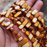 1 Line Pack' Brown Color' Natural Shell Chip Bead Irregular