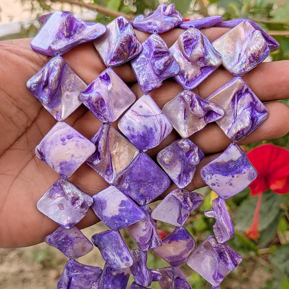 1 LINE/STRING PACK'SIZE APPROX' 16-22 MM' 15-16 PIECES' MOP SHELL BEADS