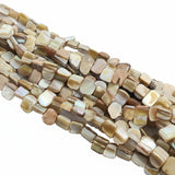 1 STRING PACK' APPROX 7-10 MM' MOTHER OF PEARL UNCUT BEADS