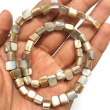 1 STRING PACK' APPROX 7-10 MM' MOTHER OF PEARL UNCUT BEADS