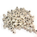 50pcs pack, Silver Plated Metal Beads – Antique Oxidized  bead for Jewelry Making, Size Approximately 5mm Round