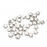 50pcs pack, Silver Plated Metal Beads – Antique Oxidized  bead for Jewelry Making, Size Approximately 6mm Star