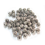 50pcs pack, Silver Plated Metal Beads – Antique Oxidized  bead for Jewelry Making, Size Approximately 6mm Round