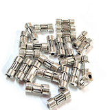 50pcs pack, Silver Plated Metal Beads – Antique Oxidized  bead for Jewelry Making, Size Approximately 4x11mm Tube