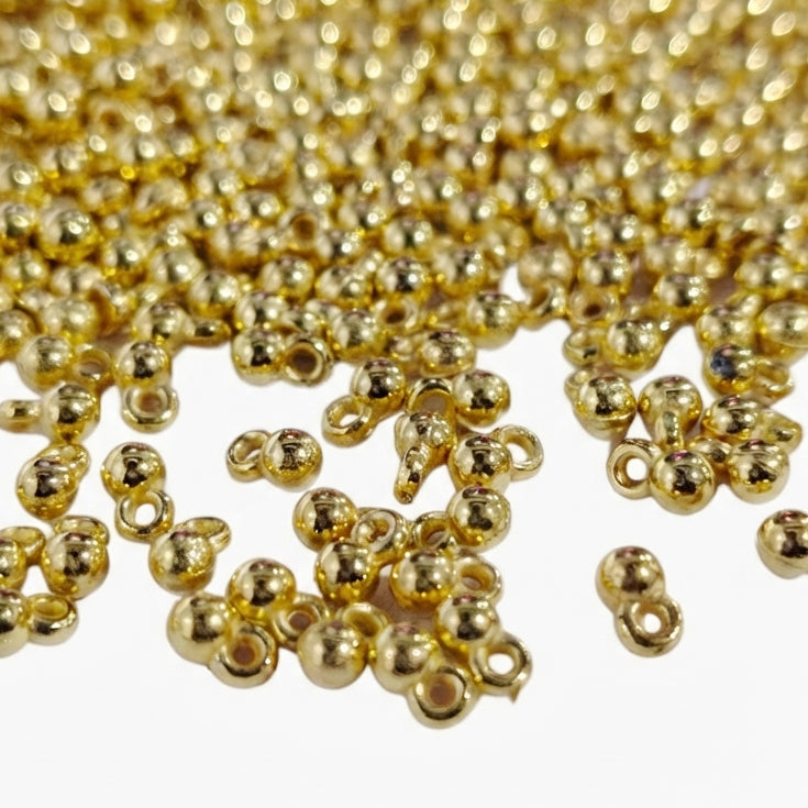 3mm Gold CCB Acrylic Ball Beads Adornment Charms – 500 Pieces Pack | Jewellery Making