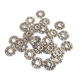 70pcs, Zinc alloy oxidized beads for jewelry making, 9mm, Spacer Disc, Shape, Silver, Plated