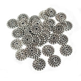 50pcs, Zinc alloy oxidized beads for jewelry making, 10mm, Spacer Disc, Shape, Silver, Plated