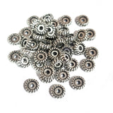 70pcs, Zinc alloy oxidized beads for jewelry making, 6mm, Spacer Disc, Shape, Silver, Plated