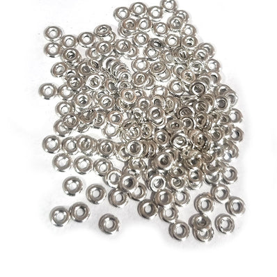 500pcs, Zinc alloy oxidized beads for jewelry making, 4mm, Ring Spacer, Shape, Silver, Plated