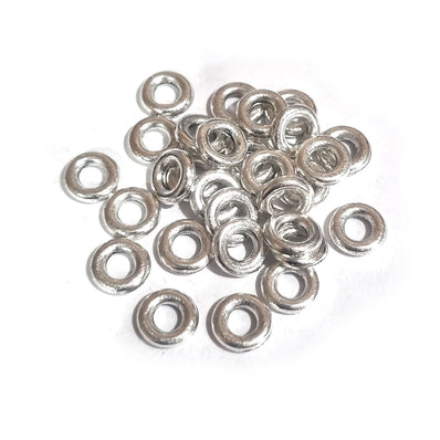 60pcs, Zinc alloy oxidized beads for jewelry making, 8mm, Ring Spacer, Shape, Silver, Plated