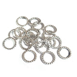 100pcs, Zinc alloy oxidized beads for jewelry making, 10mm, Ring Spacer, Shape, Silver, Plated