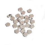 100pcs, Zinc alloy oxidized beads for jewelry making, 5mm, Flower, Shape, Silver, Plated