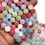 ROUND SMOOTH PLAIN MULTI JADE QUARTZ  IN SIZE ABOUT 10 MM SOLD PER LINE ABOUT 36~37 BEADS