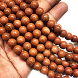 10 MM SUNSTONE BEADS ROUND ABOUT 36~37 BEADS