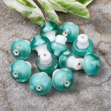 6 PIECES PACK' 12-13 MM' MUSHROOM LAMPWORK GLASS BEADS
