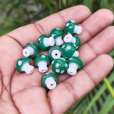 6 PIECES PACK' 12-13 MM' MUSHROOM LAMPWORK GLASS BEADS