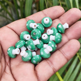 6 PIECES PACK' 12-13 MM' MUSHROOM LAMPWORK GLASS BEADS