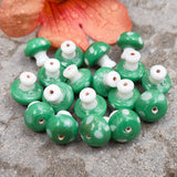 6 PIECES PACK' 12-13 MM' MUSHROOM LAMPWORK GLASS BEADS