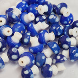 6 PIECES PACK' 12-13 MM' MUSHROOM LAMPWORK GLASS BEADS