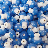 6 PIECES PACK' 12-13 MM' MUSHROOM LAMPWORK GLASS BEADS