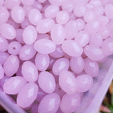 10 PIECES LOOSE PACK. SUPER QUALITY' 15x10 MM APPROX SIZE, ROSE QUARTZ CRYSTAL GLASS BEADS