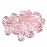 20 PCS PACK. SUPER QUALITY' 15X10 MM APPROX SIZE, LOOSE PACK, FACETED ROSE PINK, CRYSTAL GLASS BEADS
