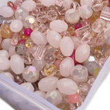 50 GRAMS PACK' MIX PACK OF MULTI FACETED FANCY GLASS CRYSTAL BEADS