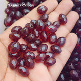 20 PIECES LOOSE PACK. SUPER QUALITY' 12X9 MM APPROX SIZE, GARNET CRYSTAL GLASS BEADS