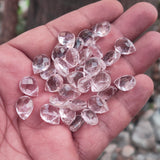 10 PIECES PACK' TEAR DROP PEACH PINK CRYSTAL GLASS BEADS