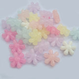 50 Grams Pkg. Pastel color acrylic Beads in size about 13x15mm Flower Shape