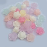 50 Grams Pkg. Pastel color acrylic Beads in size about 8x12mm Rose Bud