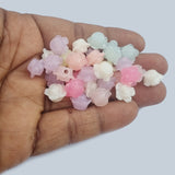 50 Grams Pkg. Pastel color acrylic Beads in size about 8x12mm Rose Bud