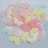 50 Grams Pkg. Pastel color acrylic Beads in size about 13x6mm Butterfly shape