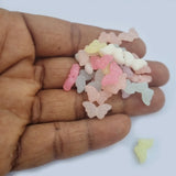 50 Grams Pkg. Pastel color acrylic Beads in size about 13x6mm Butterfly shape