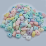 50 Grams Pkg. Pastel color acrylic Beads in size approx 5~7mm uneven uncut shape Approx 700 Beads