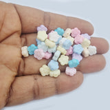 50 Grams Pkg. Pastel color acrylic Beads in size approx 8mm Flower shape Approx 330Beads