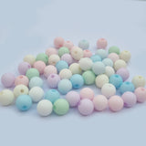 50Grams Pkg. Pastel color acrylic Beads in size approx 8mm Round shape Approx 200+ Beads