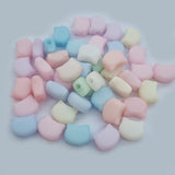 50Grams Pkg. Pastel color acrylic Beads in size approx 10mm, Cat shape, Approx 210 Beads