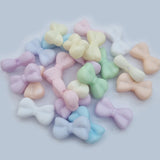 50Grams Pkg. Pastel color acrylic Beads in size approx 18mm, Bow shape, Approx 80 Beads