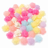 100pcs Mix Acrylic Flower Beads, Size approx 12mm