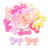 50pcs Mix Bow Acrylic charms, Size approx 15x27mm