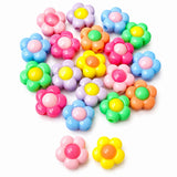 40pcs Mix Acrylic Beads, Flower, Size approx 16mm