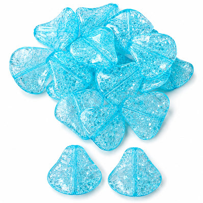30pcs Acrylic Twisted Crackle beads, Size approx 20x26mm, Turquoise Color
