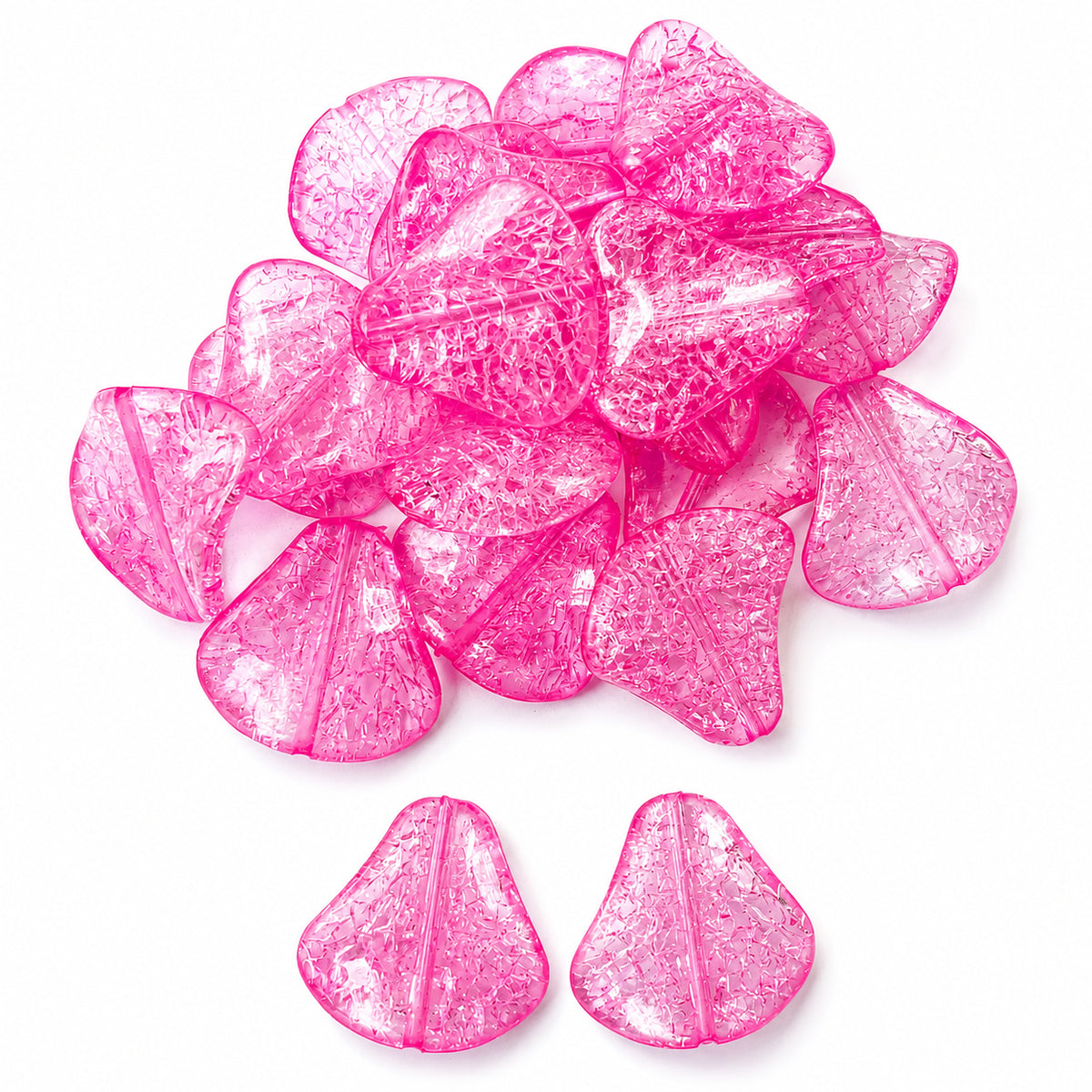 30pcs Acrylic Twisted Crackle beads, Size approx 20x26mm, Baby Pink Color