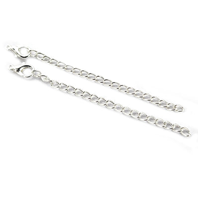 Necklace Extenders, 10Pcs Stainless Steel Necklace Chain Necklace Extenders  Gold Silver for Jewelry Making